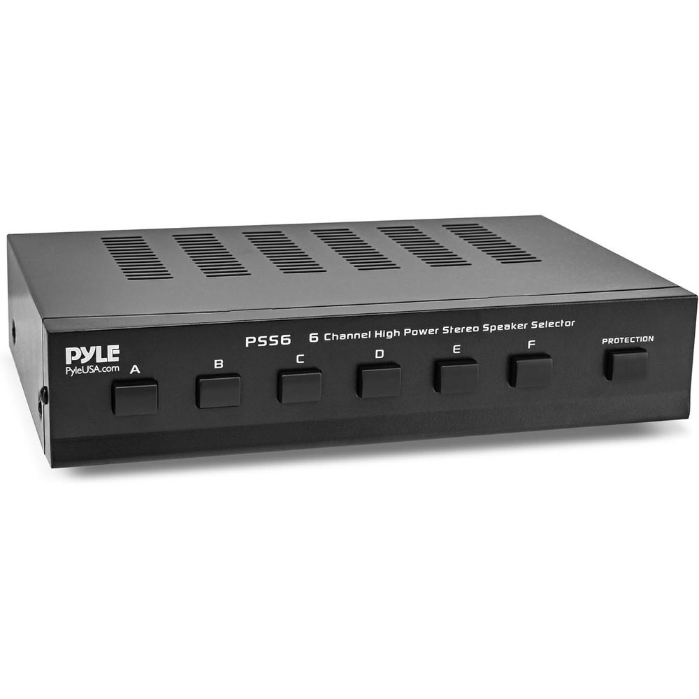 Pyle Home PSS6 Premium 6-Pair Speaker Selector – Multi-Channel Audio‎ Switch Hub